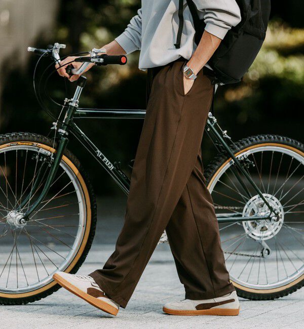 UNITED ARROWS green label relaxing「FREELITCH ワイド イージーパンツ W3 -ストレッチ-」|その他|DK.BROWN