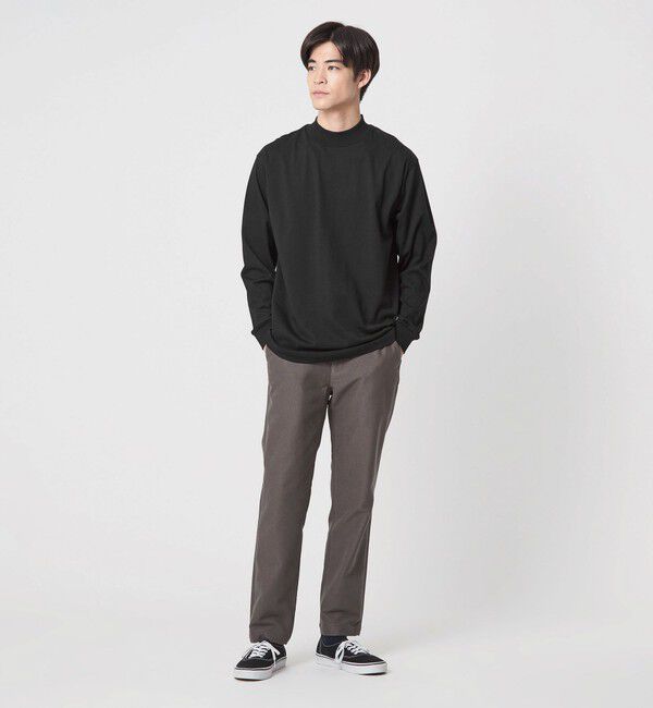 UNITED ARROWS green label relaxing「LONG FIBER COTTON クリア モックネック 長袖 Tシャツ」|Tシャツ・カットソー|