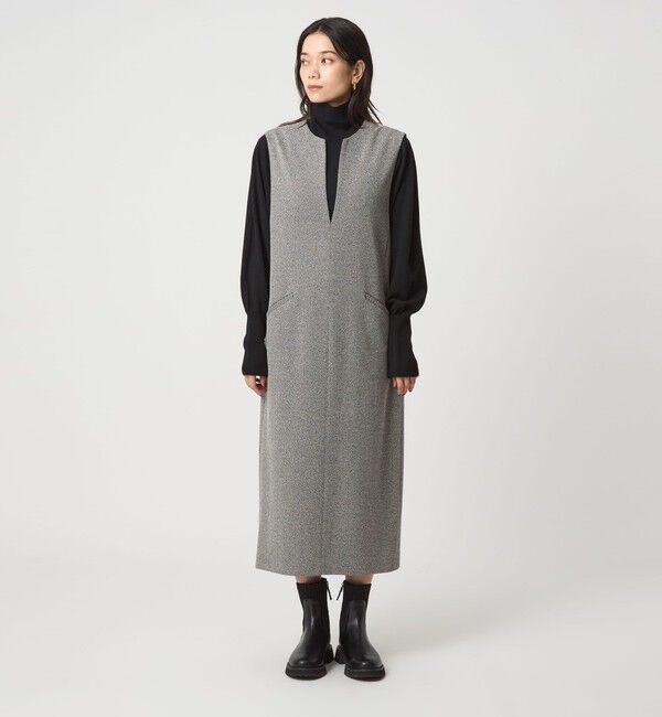 UNITED ARROWS green label relaxing「［size SHORTあり］カルゼ キーネック ジャンパースカート」|ジャンパースカート|