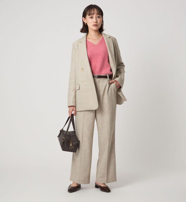 UNITED ARROWS green label relaxing「［size SHORT/TALLあり］スラブ ワイド ストレート パンツ」|スラックス|