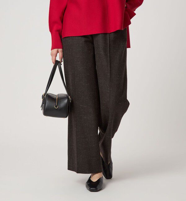 UNITED ARROWS green label relaxing「［size SHORT/TALLあり］スラブ ワイド ストレート パンツ」|スラックス|