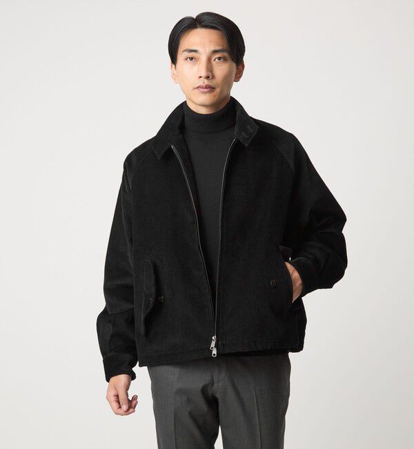 UNITED ARROWS green label relaxing「【別注】＜BARACUTA＞GLR コーデュロイ G4 ドライバーズジャケット ブルゾン」|ブルゾン・スタジャン|BLACK