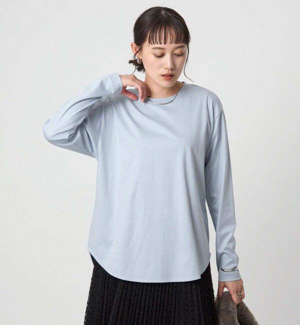 UNITED ARROWS green label relaxing「ラウンドヘム スムース ロングスリーブ プルオーバー」|Tシャツ・カットソー|