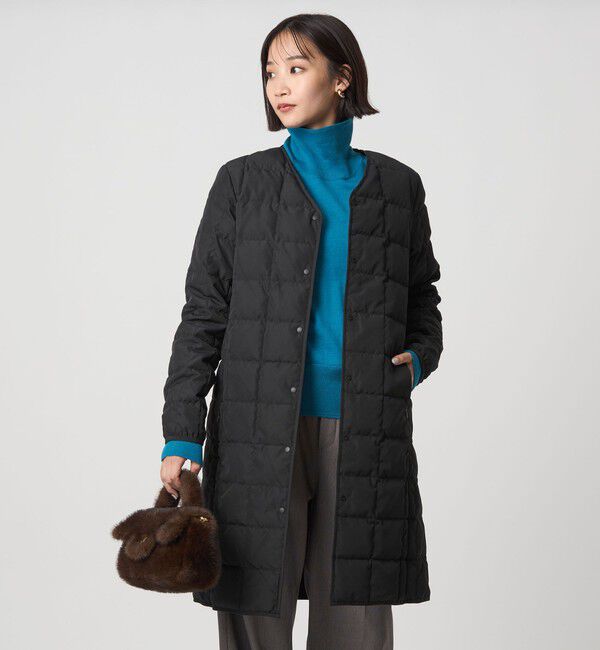 UNITED ARROWS green label relaxing「【別注】＜TAION＞ボタン ロング ダウン」|ダウン|BLACK