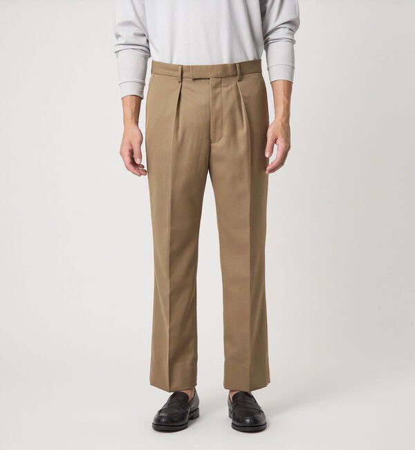 UNITED ARROWS green label relaxing「TW ギャバジン 1プリーツ ドレスチノ パンツ -ウォッシャブル-」|スラックス|