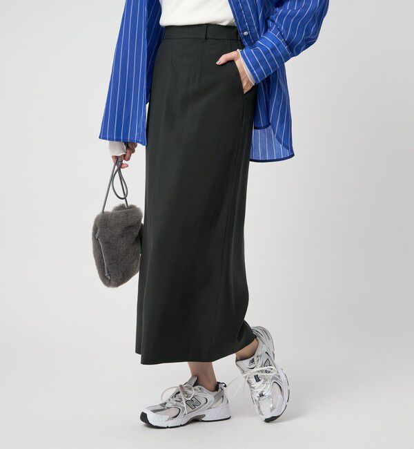 UNITED ARROWS green label relaxing「パウダリー ナロー スカート」|タイト|