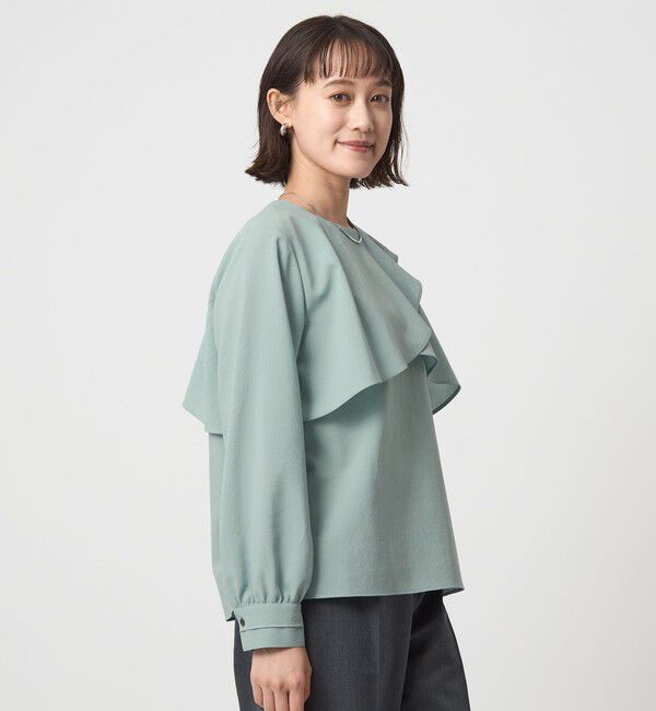 UNITED ARROWS green label relaxing「ケープ ロングスリーブ ブラウス」|シャツ・ブラウス|