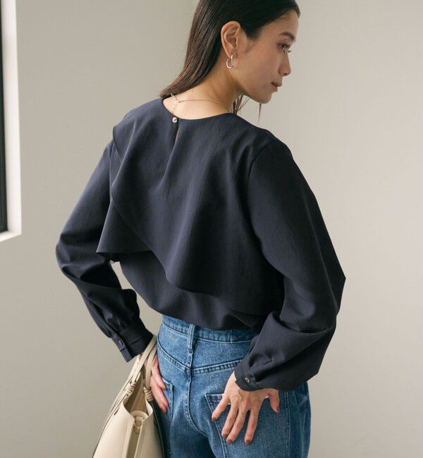 UNITED ARROWS green label relaxing「ケープ ロングスリーブ ブラウス」|シャツ・ブラウス|