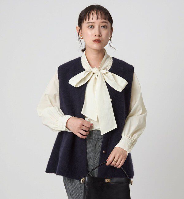 UNITED ARROWS green label relaxing「ボウタイ ギャザー ブラウス」|シャツ・ブラウス|