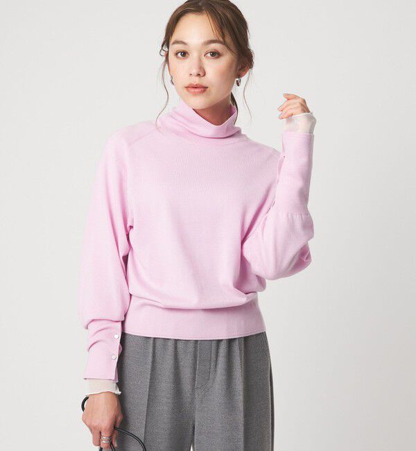 UNITED ARROWS green label relaxing「エブリタートルニット ウォッシャブル」|ニット・セーター|LT.PINK