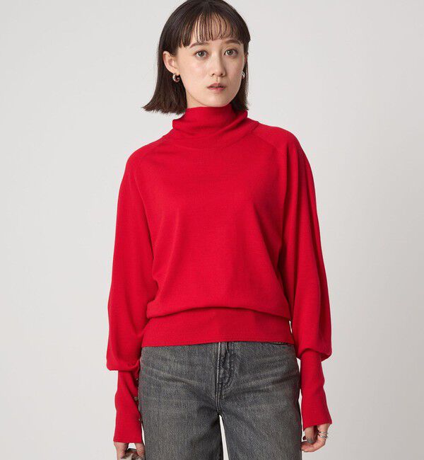 UNITED ARROWS green label relaxing「エブリタートルニット ウォッシャブル」|ニット・セーター|RED