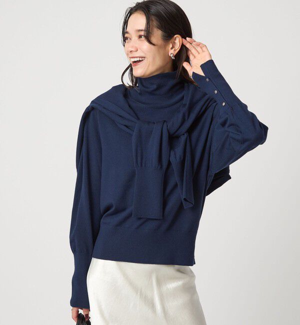 UNITED ARROWS green label relaxing「エブリタートルニット ウォッシャブル」|ニット・セーター|NAVY