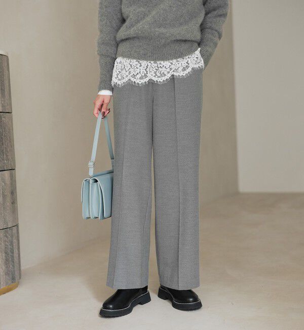 UNITED ARROWS green label relaxing「［size SHORT/TALLあり］ニーハイフレアパンツ ウラキモウ」|その他|MD.GRAY