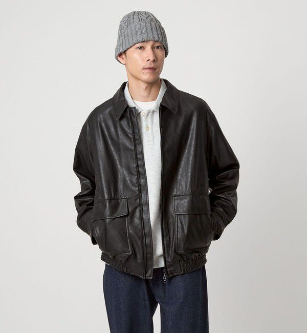 UNITED ARROWS green label relaxing「A2 レザーライク ブルゾン」|ブルゾン・スタジャン|