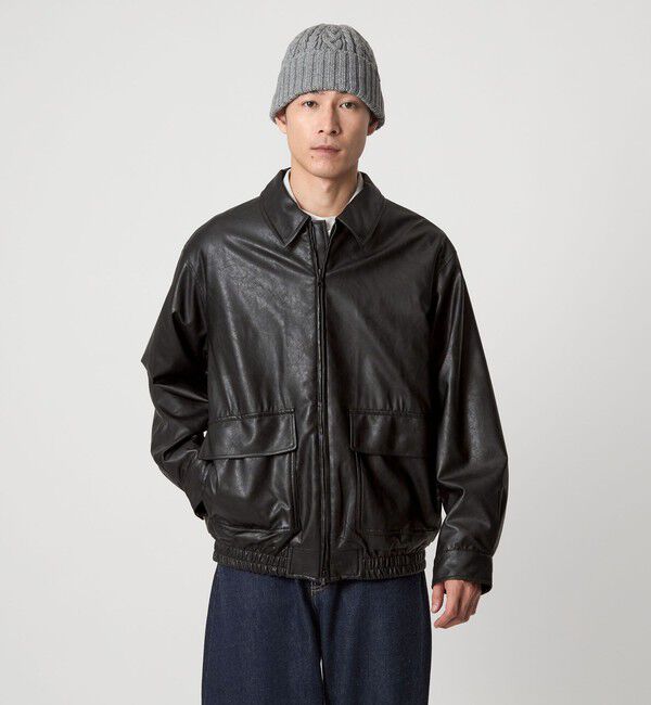 UNITED ARROWS green label relaxing「A2 レザーライク ブルゾン」|ブルゾン・スタジャン|
