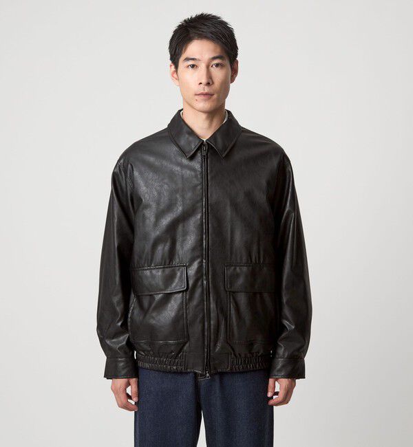 UNITED ARROWS green label relaxing「A2 レザーライク ブルゾン」|ブルゾン・スタジャン|
