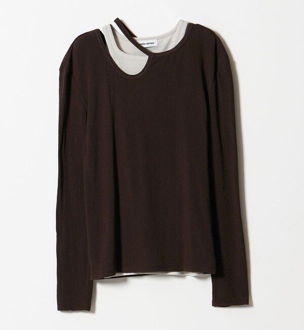 EMMEL REFINES「＜EMMEL REFINES＞EM カットアウト レイヤーセット カットソー」|Tシャツ・カットソー|DK.BROWN