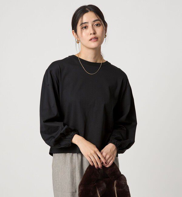 UNITED ARROWS green label relaxing「パフギャザー ロングスリーブ プルオーバー カットソー」|Tシャツ・カットソー|