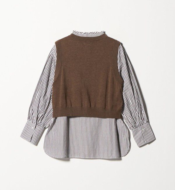 UNITED ARROWS green label relaxing「ニットベスト&times;フリルネック ブラウス」|シャツ・ブラウス|