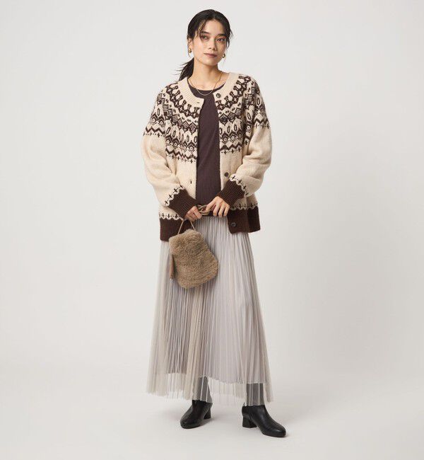 UNITED ARROWS green label relaxing「ノルディック ジャガード カーディガン」|カーディガン|