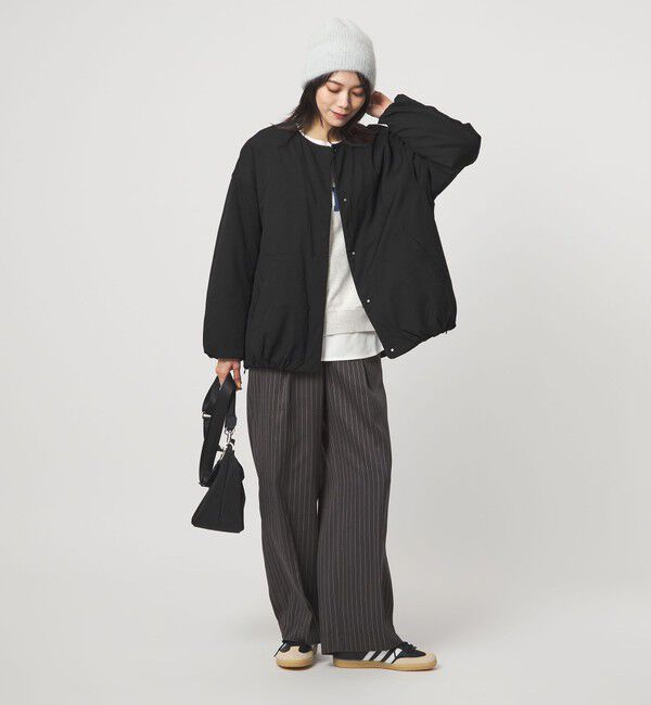 UNITED ARROWS green label relaxing「［size SHORTあり］パフィー ノーカラー ブルゾン 撥水 保温性 ウォッシャブル」|ブルゾン・スタジャン|