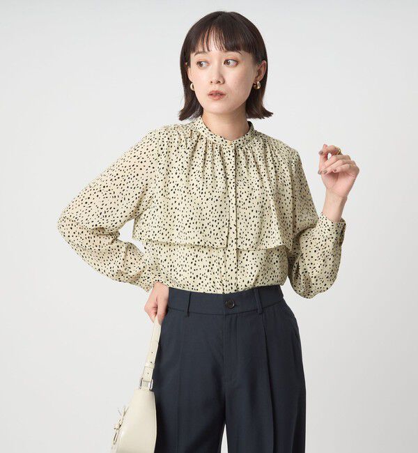 UNITED ARROWS green label relaxing「シアー フロント ヨーク ブラウス マシンウォッシャブル UVカット」|シャツ・ブラウス|NATURAL