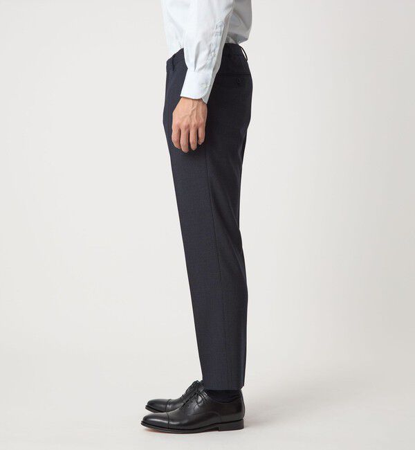 UNITED ARROWS green label relaxing「A+ TWPU バーズアイ スリム アジャスター スラックス -ウォッシャブル・ストレッチ-」|スラックス|