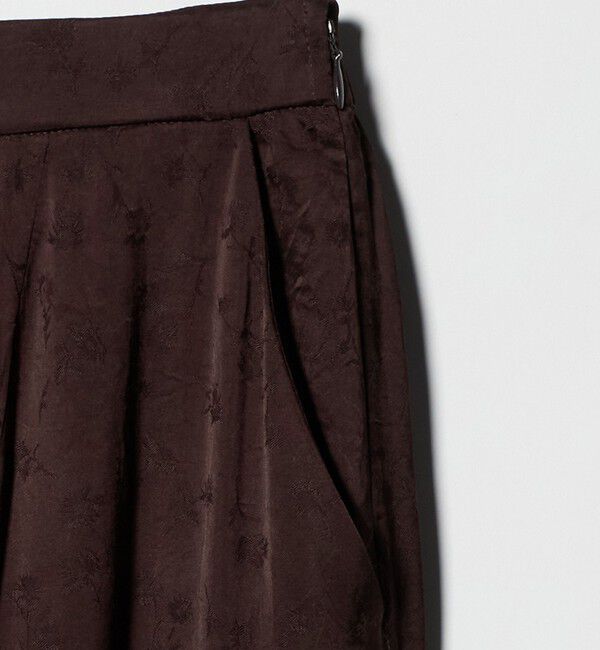 UNITED ARROWS green label relaxing「ジャガード サテン ナロー スカート」|フレア|