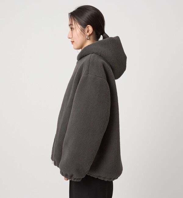 UNITED ARROWS green label relaxing「【WEB限定】＜at ease＞フェイクシープファー フード ブルゾン」|ブルゾン・スタジャン|