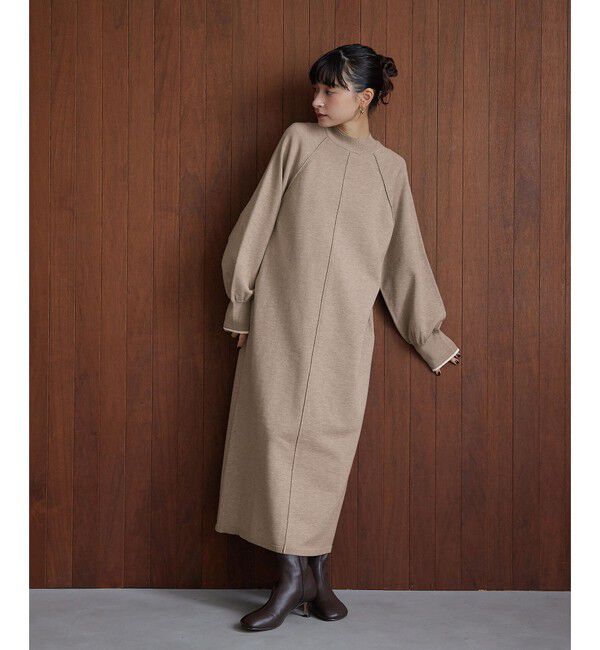 EMMEL REFINES「＜EMMEL REFINES＞EM ハイショク ニット ロング ワンピース」|ワンピース|