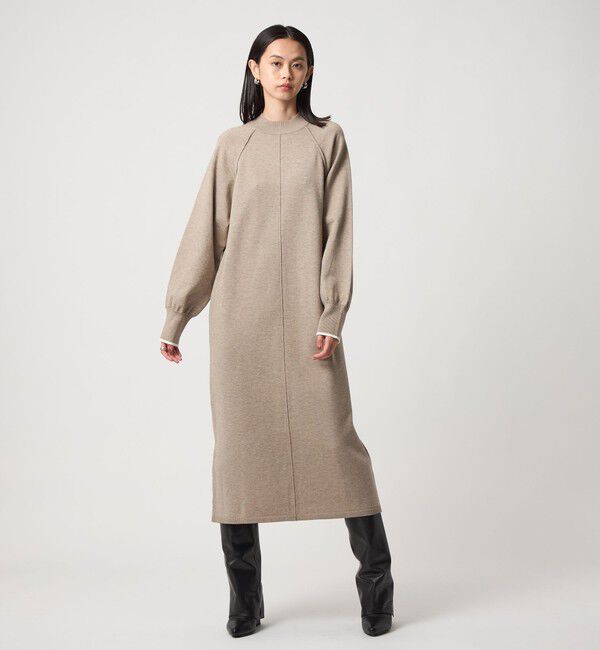 EMMEL REFINES「＜EMMEL REFINES＞EM ハイショク ニット ロング ワンピース」|ワンピース|