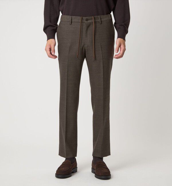 UNITED ARROWS green label relaxing「A+ TWPU ホームスパン スタンダード イージー スラックス -ウォッシャブル・ストレッチ-」|スラックス|