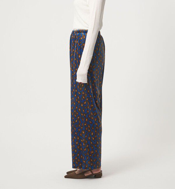 UNITED ARROWS green label relaxing「ベロア レオパード ワイド パンツ」|チノ|