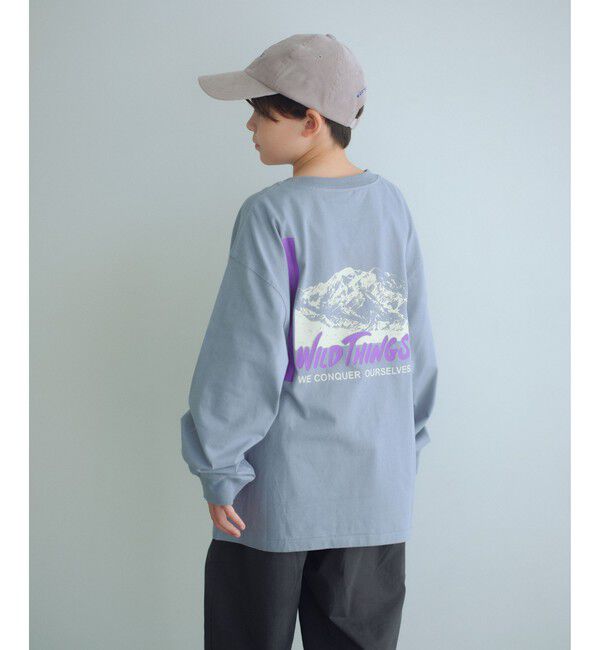 UNITED ARROWS green label relaxing「＜WILD THINGS＞プリント ロングTシャツ / キッズ 140cm-160cm」|Tシャツ・カットソー|LT.BLUE