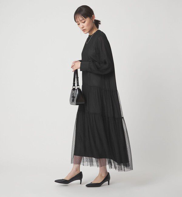 UNITED ARROWS green label relaxing「チュール ティアード ワンピース」|ドレス|