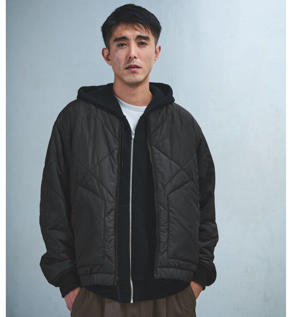 UNITED ARROWS green label relaxing「パデッド リバーシブル ジップ ブルゾン」|ブルゾン・スタジャン|BLACK
