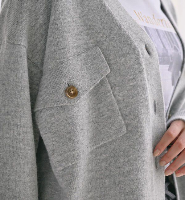 UNITED ARROWS green label relaxing「【WEB限定】＜at ease＞ダブルポケット ニット カーディガン」|カーディガン|