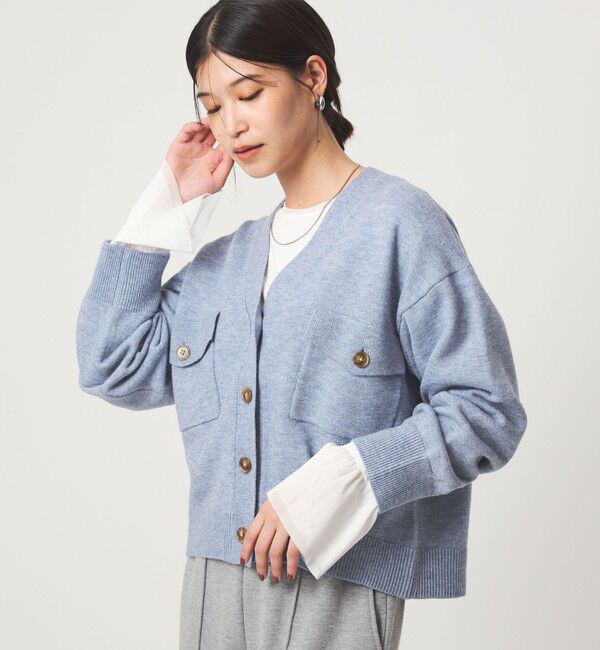 UNITED ARROWS green label relaxing「【WEB限定】＜at ease＞ダブルポケット ニット カーディガン」|カーディガン|