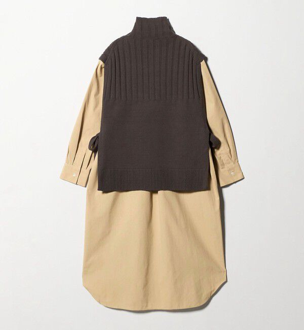 UNITED ARROWS green label relaxing「ニット ベスト &times; シャツ ワンピース セット」|ワンピース|
