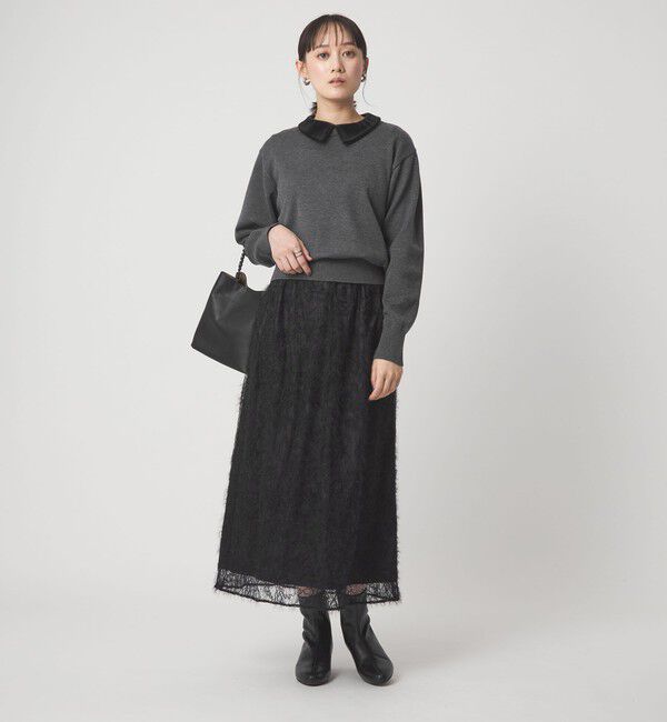 UNITED ARROWS green label relaxing「シアー レース ギャザー スカート」|スカート|