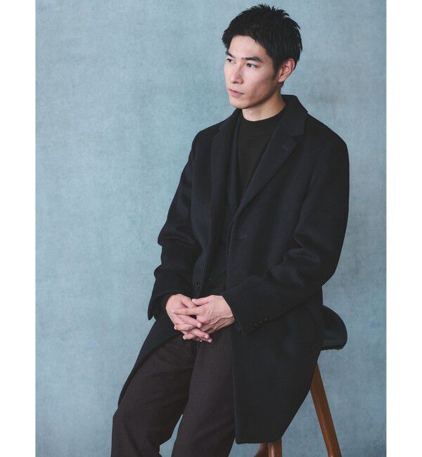 UNITED ARROWS green label relaxing「S100 ビーバー チェスターコート」|チェスターコート|NAVY