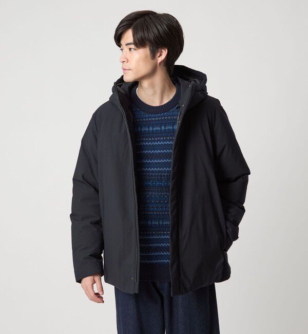 UNITED ARROWS green label relaxing「T/W  フード ダウン ブルゾン」|ダウン|NAVY
