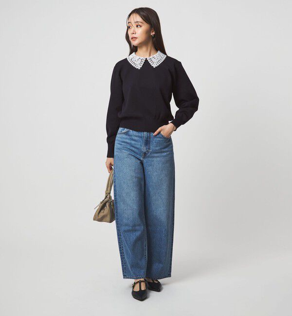 UNITED ARROWS green label relaxing「【WEB限定】エリレース 2WAY ニット プルオーバー ウォッシャブル」|ニット・セーター|