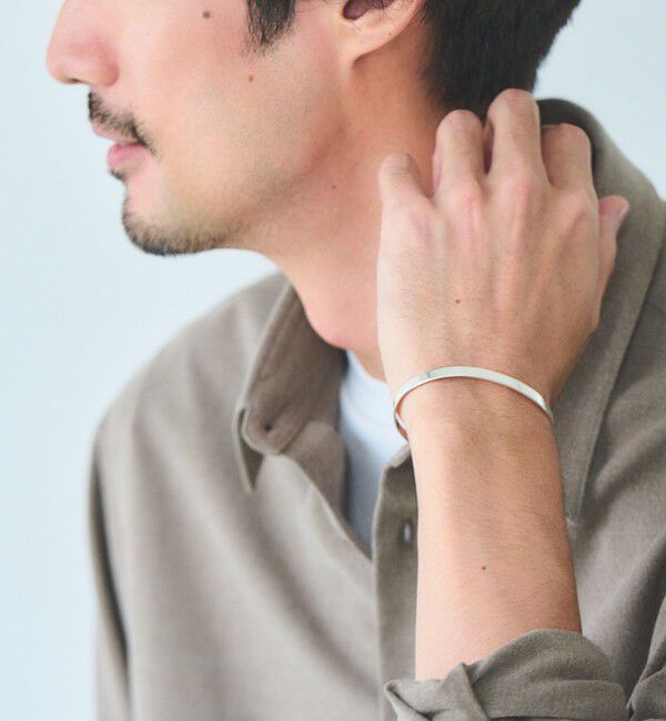 UNITED ARROWS green label relaxing「GLR フラット シルバー バングル」|ブレスレット・バングル|
