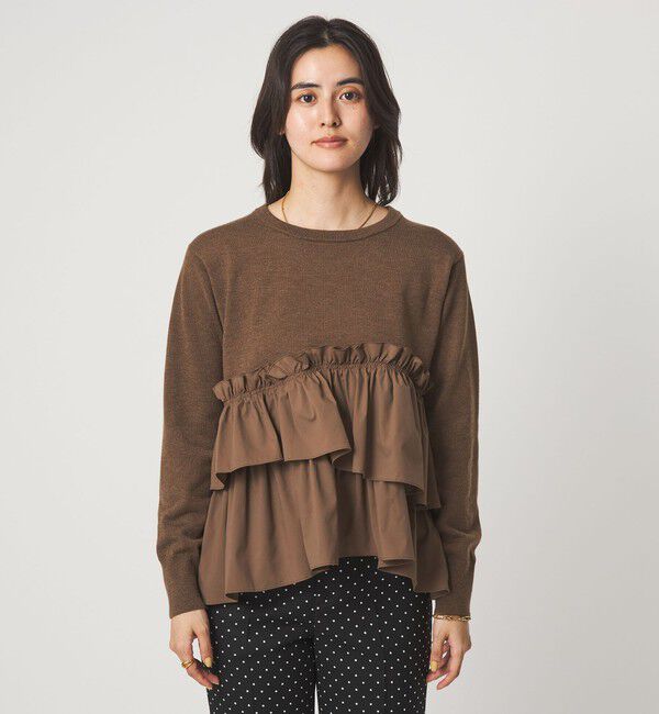 UNITED ARROWS green label relaxing「ティアード ドッキング プルオーバー ニット 2」|ニット・セーター|