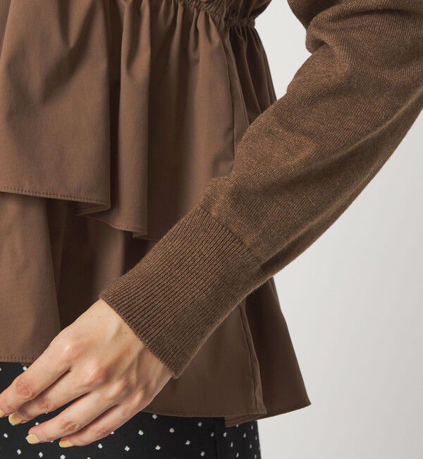 UNITED ARROWS green label relaxing「ティアード ドッキング プルオーバー ニット 2」|ニット・セーター|