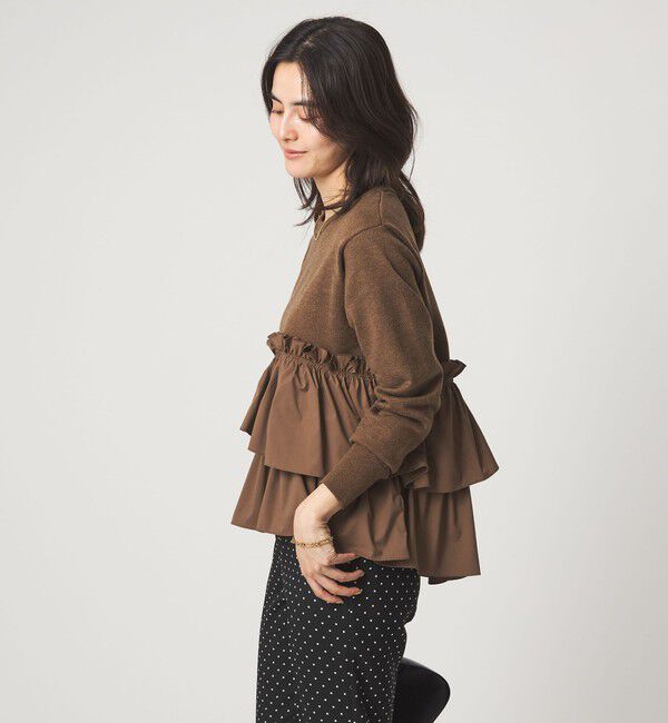 UNITED ARROWS green label relaxing「ティアード ドッキング プルオーバー ニット 2」|ニット・セーター|