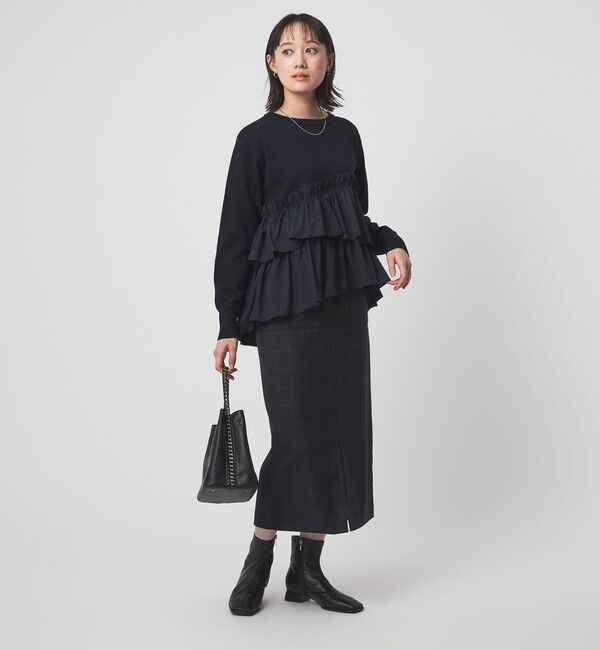 UNITED ARROWS green label relaxing「ティアード ドッキング プルオーバー ニット 2」|ニット・セーター|