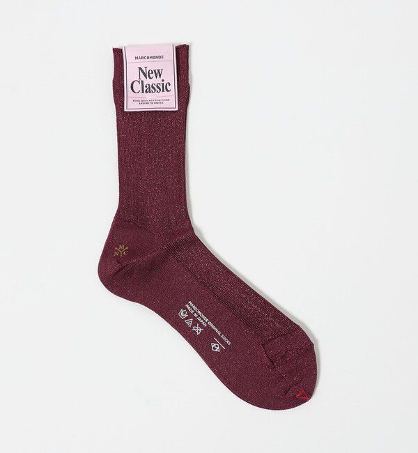 BEAUTY&YOUTH UNITED ARROWS「＜MARCOMONDE＞グリッター リブ ソックス」|ソックス|WINE