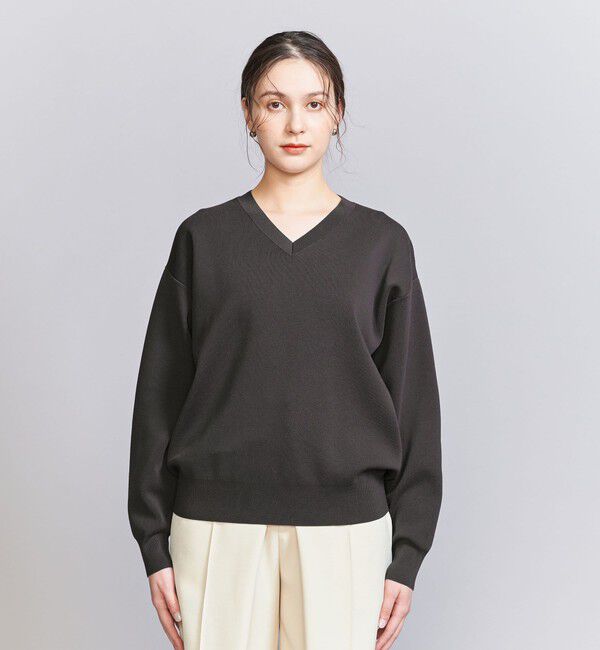 BEAUTY&YOUTH UNITED ARROWS「コットンナイロン Vネック プルオーバー -ウォッシャブル-」|ニット・セーター|